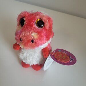 Keel Toys Mini Motsu Series 3 Reggie Dinosaur 4" Mini Plush Red White NWT